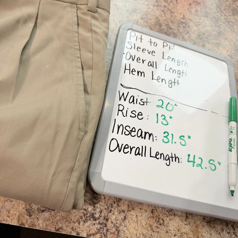 Hart Schaffner Marx Gold Trumpeter Mens 40 Tan Super 100s Wool Pleated Pants